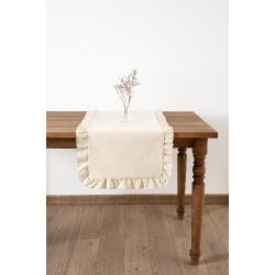 Selendi Fırfırlı Runner - Naturel