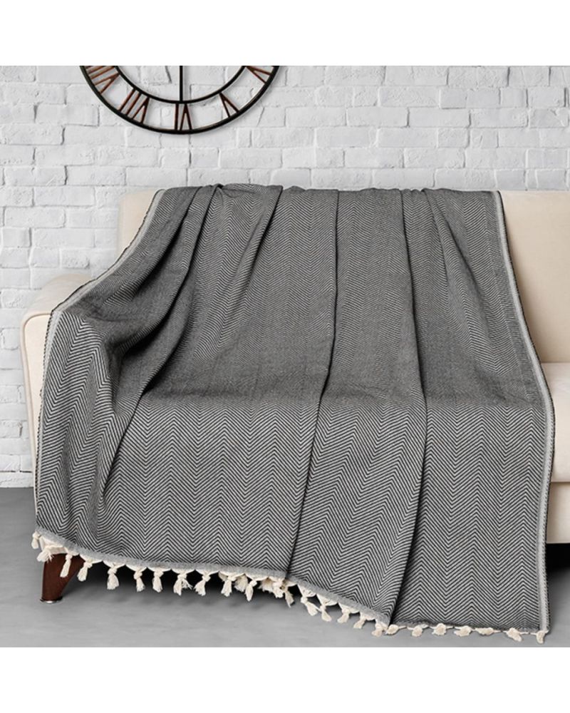 Trendy 2'li Set Koltuk Örtüsü - Siyah