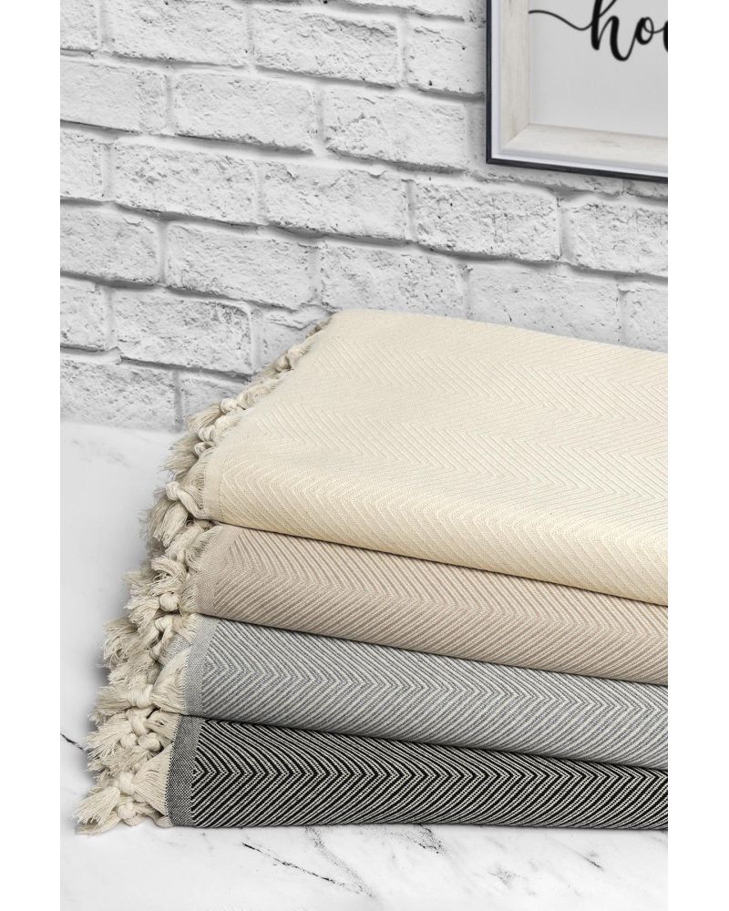 Trendy 2'li Set Koltuk Örtüsü - Gri