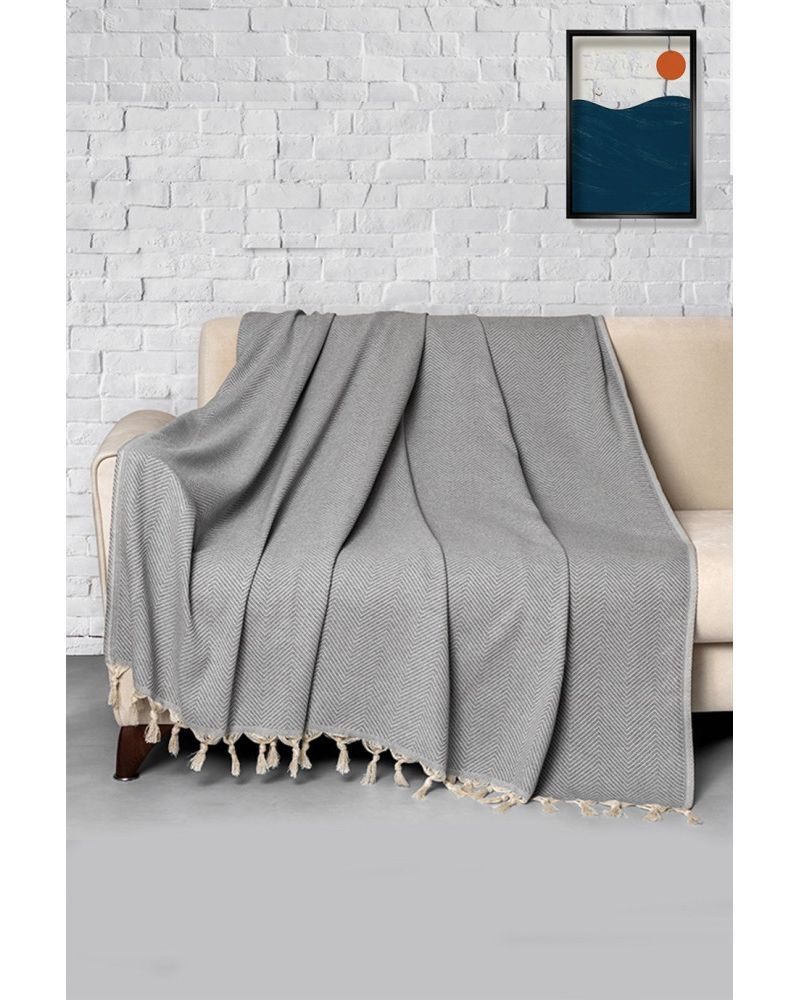 Trendy Koltuk Örtüsü - Gri