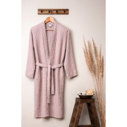Unisex Kimono Bornoz - Pudra