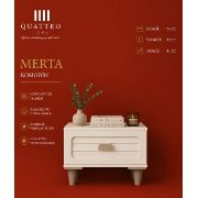 Merta Komodin – Modern Tasarım, MDF Gövde, Membran Kapak