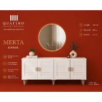 Merta Konsol 4 Kapaklı Aynalı Modern Konsol