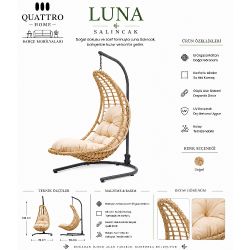Luna Rattan Bahçe ve Balkon Salıncağı