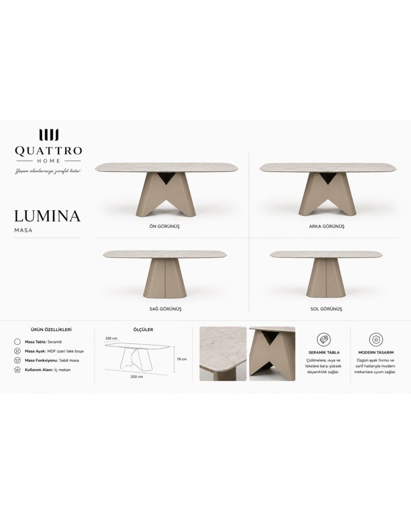 Lumina Modern Yemek Masası