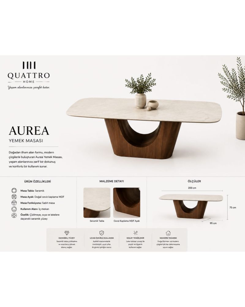 Aurea Modern Yemek Masası