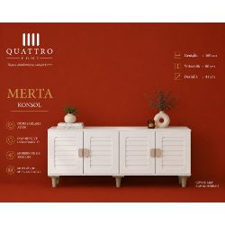 Merta Konsol 4 Kapaklı Modern Konsol