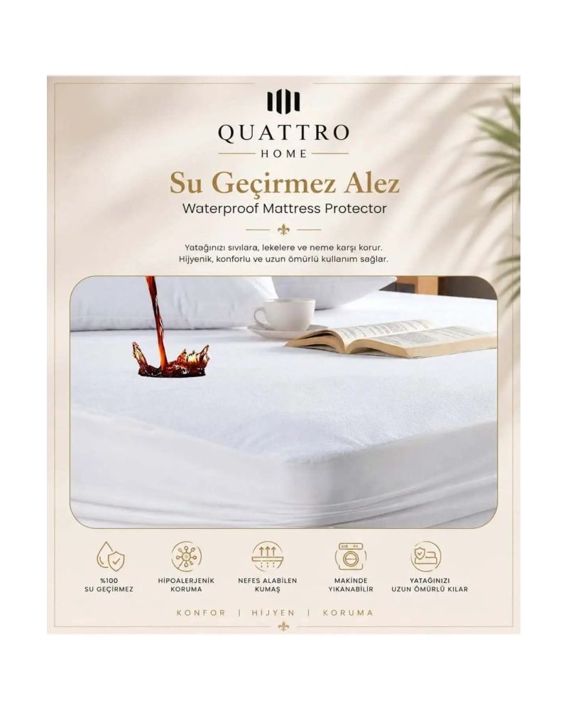 Quattro Home %100 Su Geçirmez Hipoalerjenik Yatak Alezi