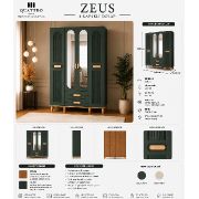 Zeus 4 Kapaklı Aynalı Gardırop