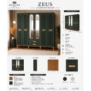 Zeus 6 Kapaklı Aynalı Gardırop