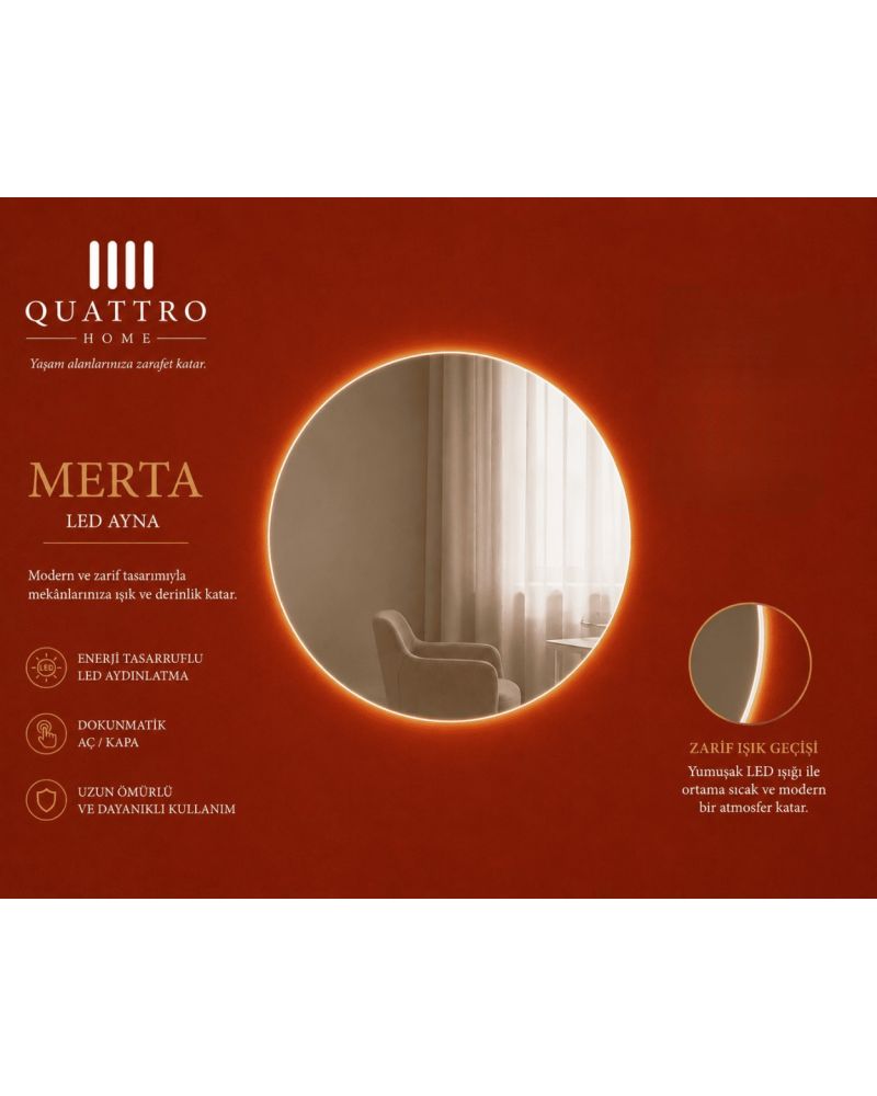 Merta Yuvarlak LED Ayna