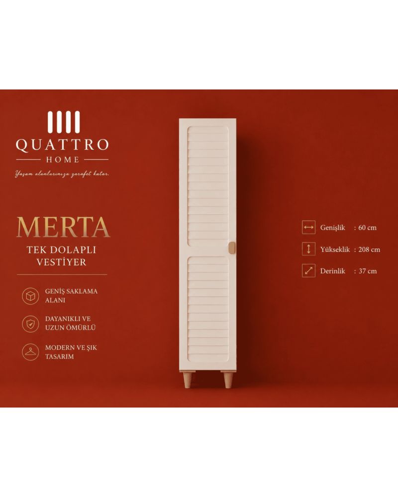 Merta Tek Dolaplı Vestiyer