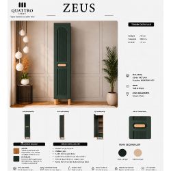 Zeus Tek Kapaklı Portmanto Dolabı