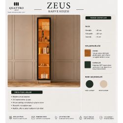 Zeus Tekli Kahve Köşesi Rafı