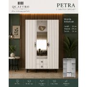 Petra 3 Kapılı Aynalı Dolap