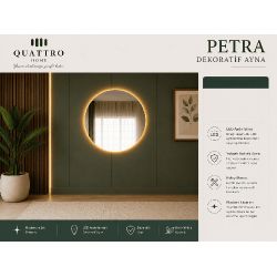Petra LED Aydınlatmalı Yuvarlak Ayna