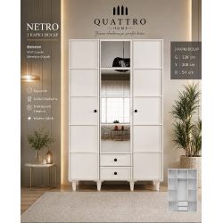 Netro 3 Kapılı Aynalı Dolap