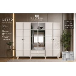 Netro 6 Kapılı Aynalı Dolap
