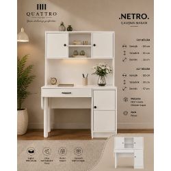 Netro Kitaplıklı Çalışma Masası