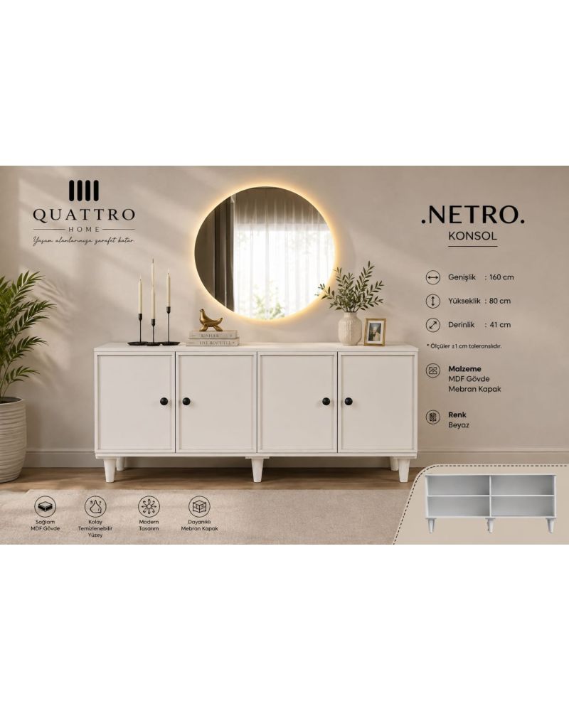 Netro Aynalı Konsol