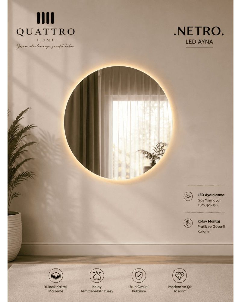 Netro Yuvarlak LED Ayna