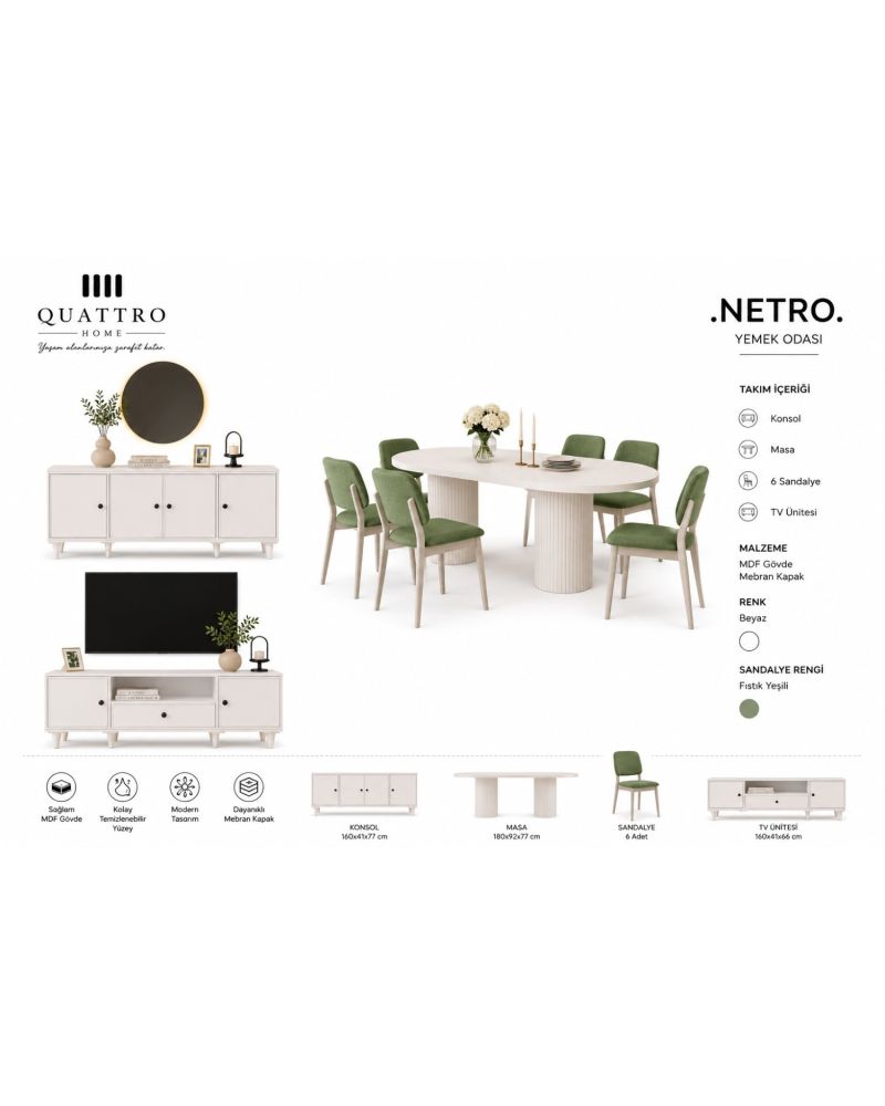 Netro Yemek Odası Takımı