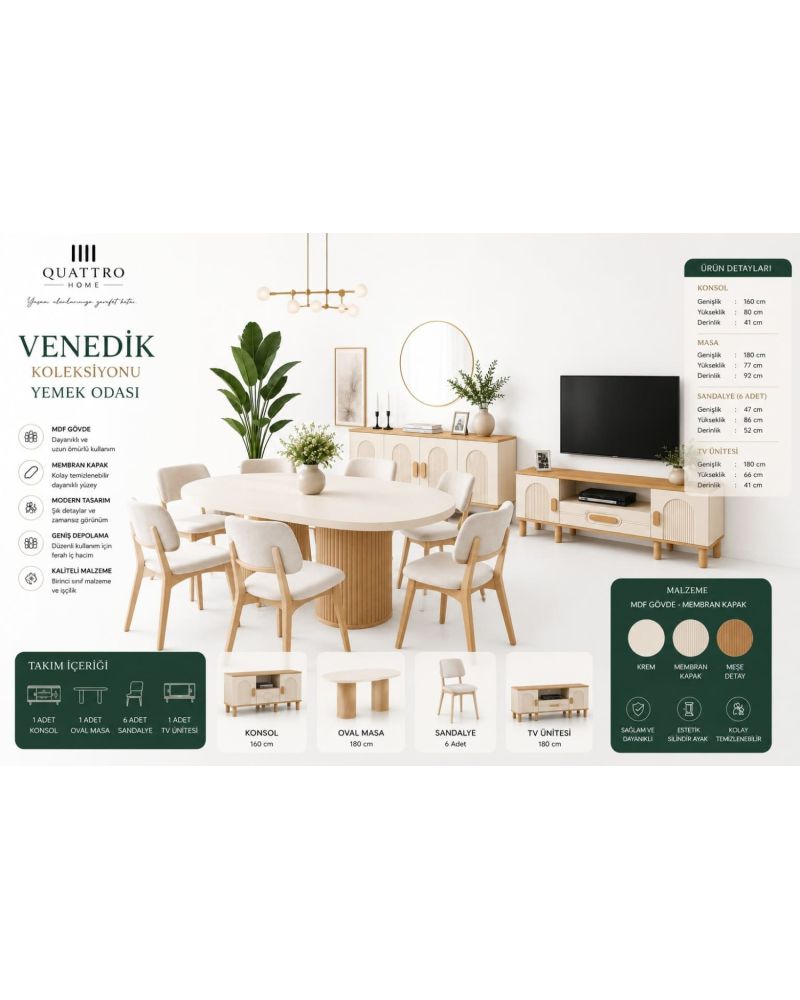 Venedik Yemek Odası Takımı