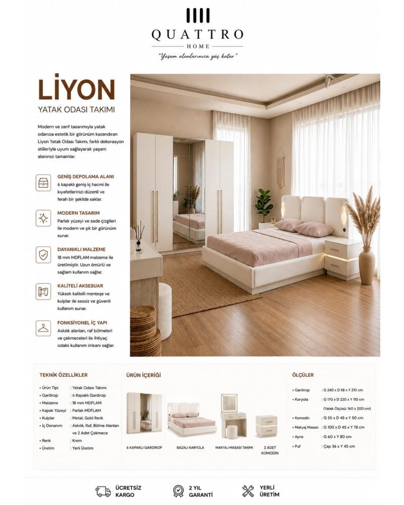 Liyon Yatak Odası Takımı