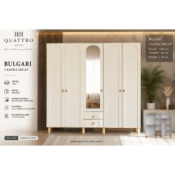 Bulgari 5 Kapılı Aynalı Dolap