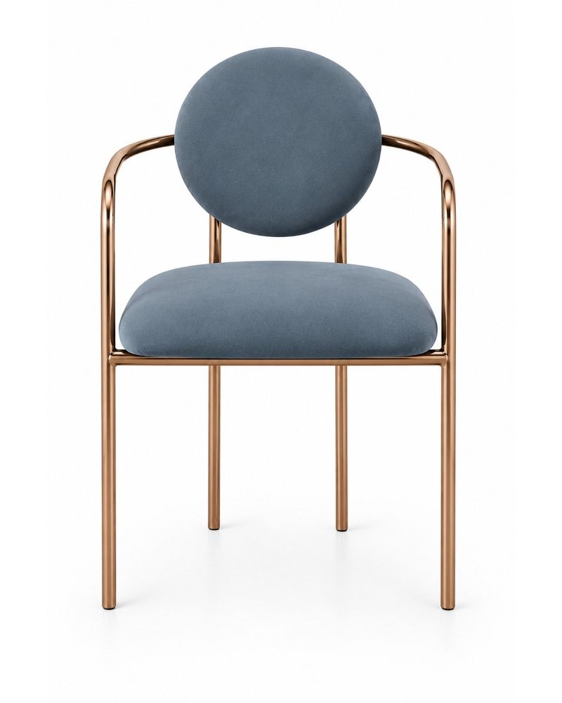 Rello Modern Yemek Sandalyesi Zarif Metal İskeletli Ergonomik Sandalye