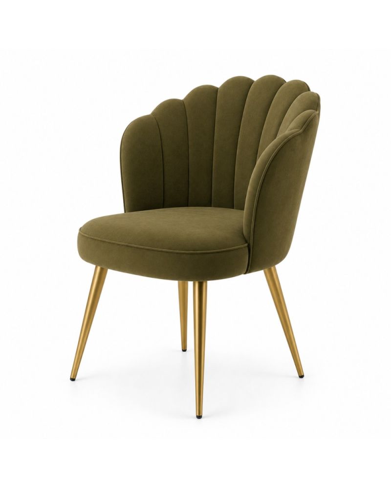 Oriano Kabuk Modern Yemek Sandalyesi Premium Kumaş Metal Ayaklı Sandalye