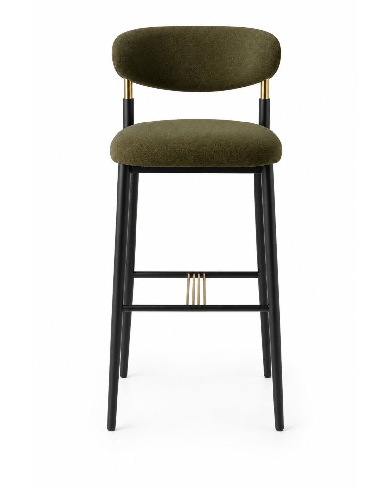 Erano Modern Bar Sandalyesi Ergonomik Konforlu Metal Ayaklı Bar Sandalyesi
