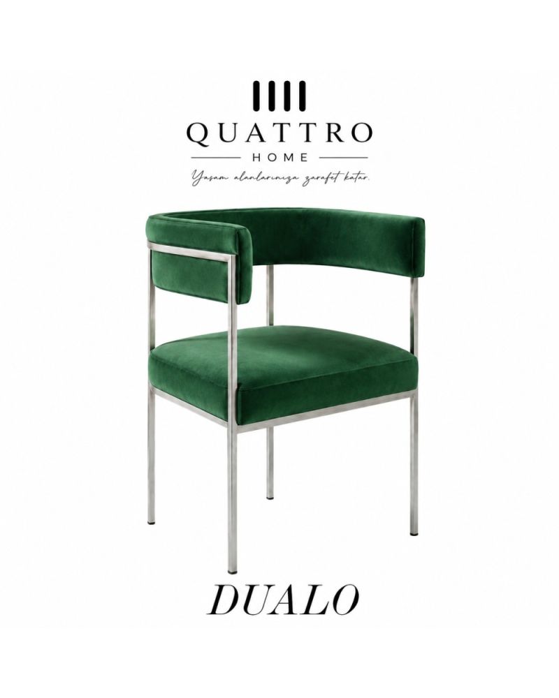 Dualo Sandalye Metal İskeletli Modern Ergonomik Yemek Sandalyesi