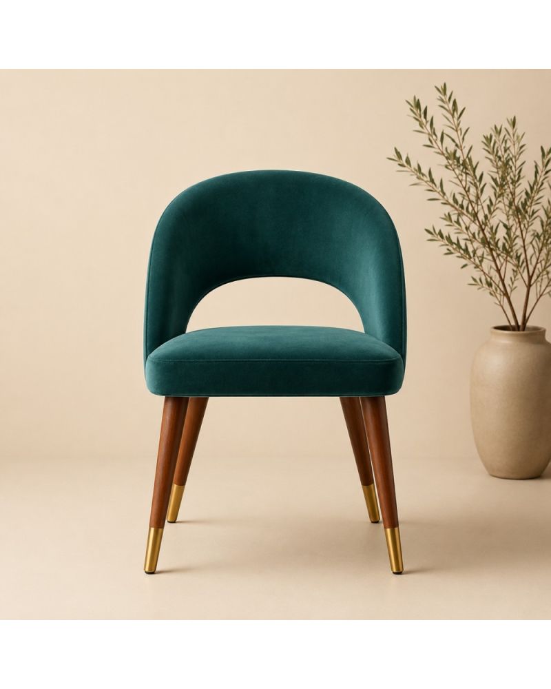 Cuala Sandalye Ahşap Ayaklı Modern Ergonomik Yemek Sandalyesi