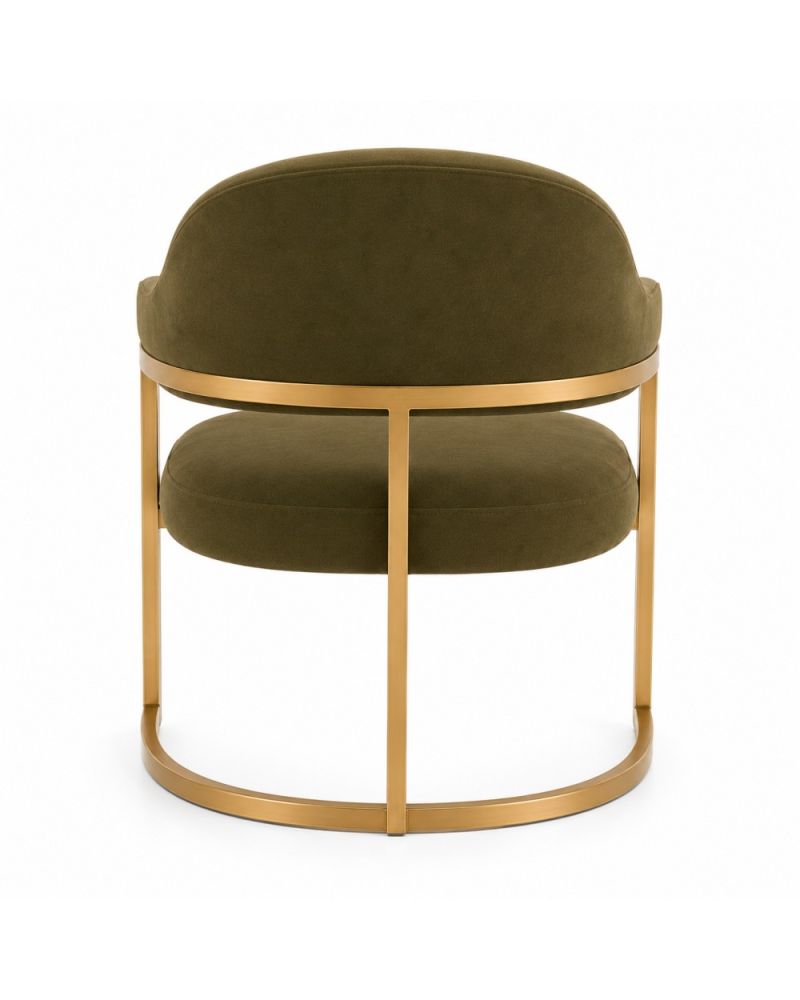 Alaçatı Gold Modern Yemek Sandalyesi Metal Ayaklı Ergonomik Sandalye