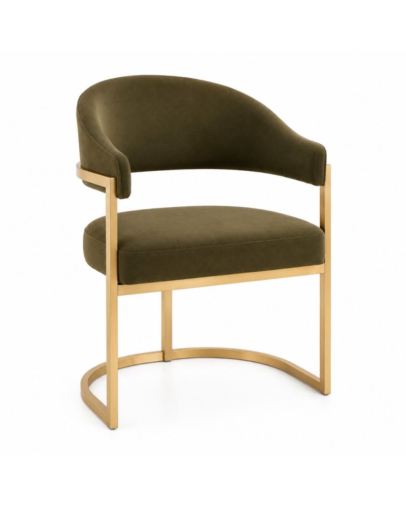 Alaçatı Gold Modern Yemek Sandalyesi Metal Ayaklı Ergonomik Sandalye