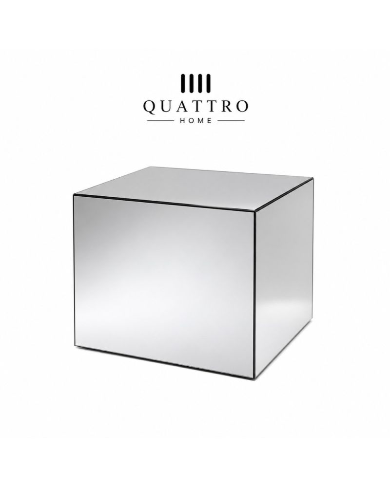 Quattro Home Lumina Ayna Sehpa Füme Aynalı Modern Küp Sehpa