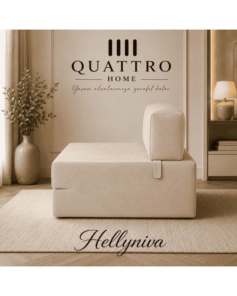 Helyyniva Tekli Düz Kol Koltuk 90x90 cm | Modüler Sünger Oyun Koltuğu | Yatak Olabilen Sinema ve TV Koltuğu