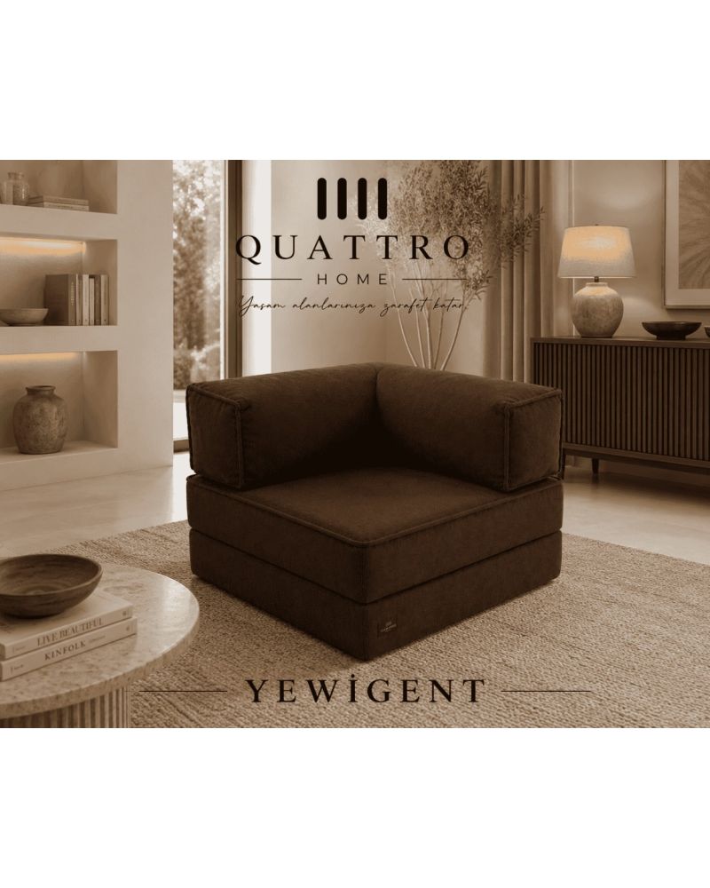 Yewigent Tekli L Koltuk 90x90 cm | Modüler Sünger Oyun Koltuğu | Sinema Koltuğu | Tek Kişilik Dinlenme Koltuğu
