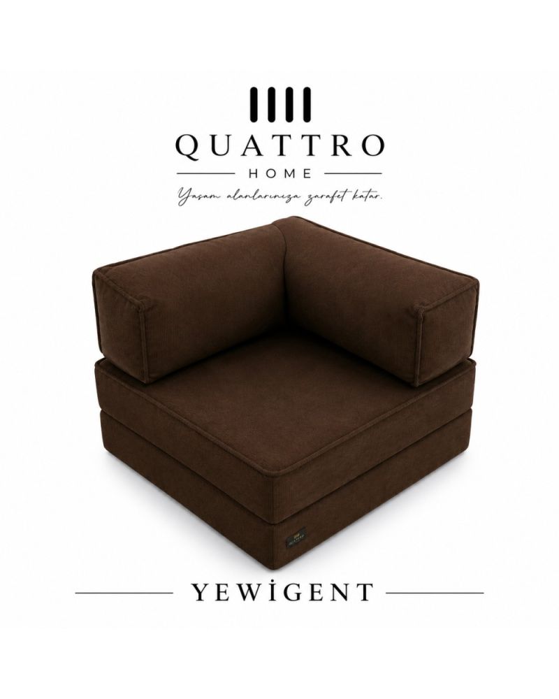 Yewigent Tekli L Koltuk 90x90 cm | Modüler Sünger Oyun Koltuğu | Sinema Koltuğu | Tek Kişilik Dinlenme Koltuğu