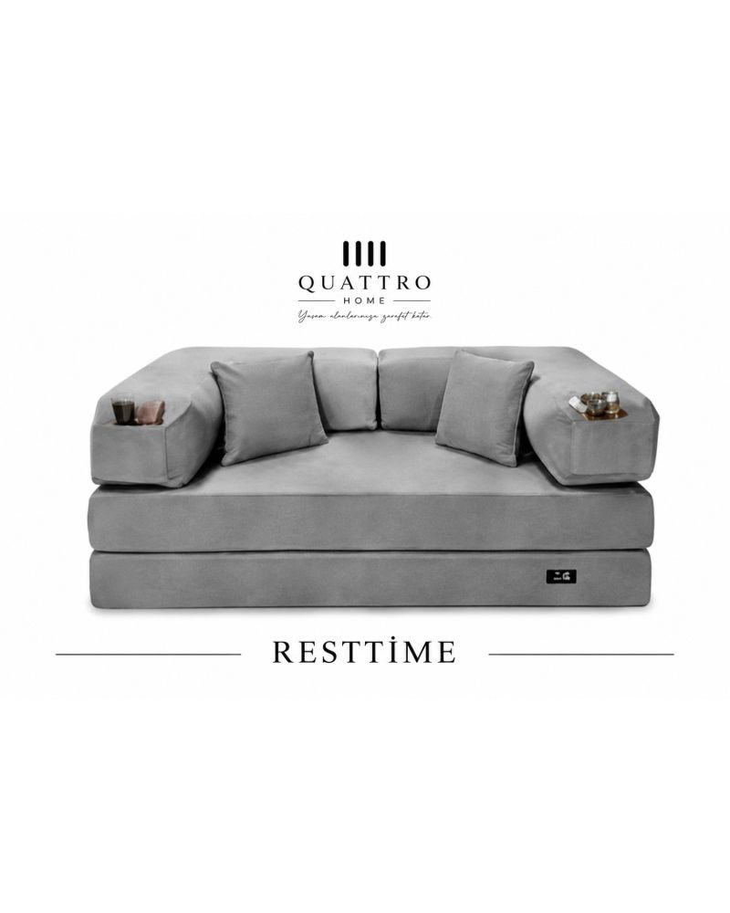 RESTTİME Modüler Süngerli Koltuk 180x90x63 cm Cepli Modern Oturma Koltuğu - Yumuşak Sünger, Çok Amaçlı Salon ve Ofis Koltuğu