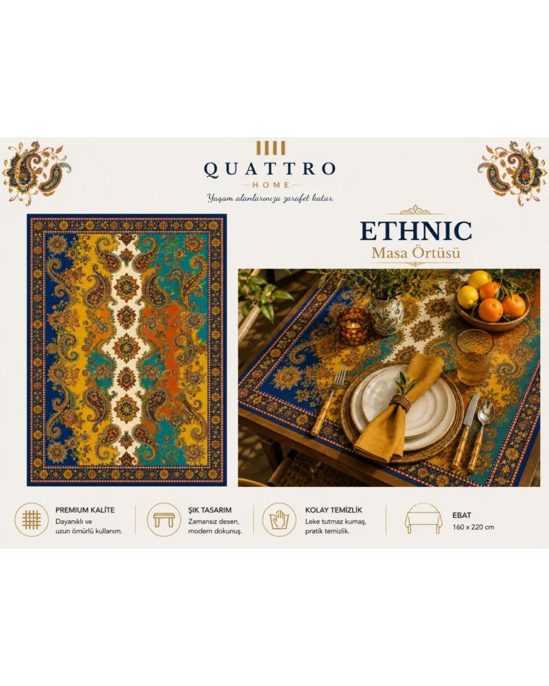 Quattro Home Ethnic Masa Örtüsü