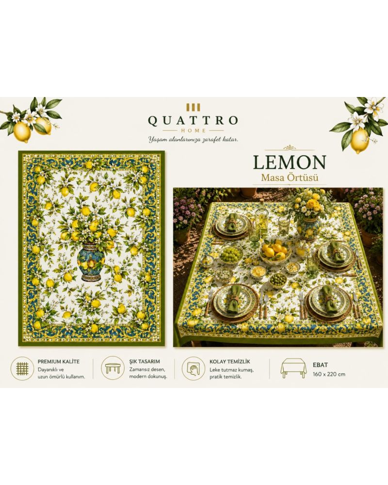 Quattro Home Lemon Masa Örtüsü