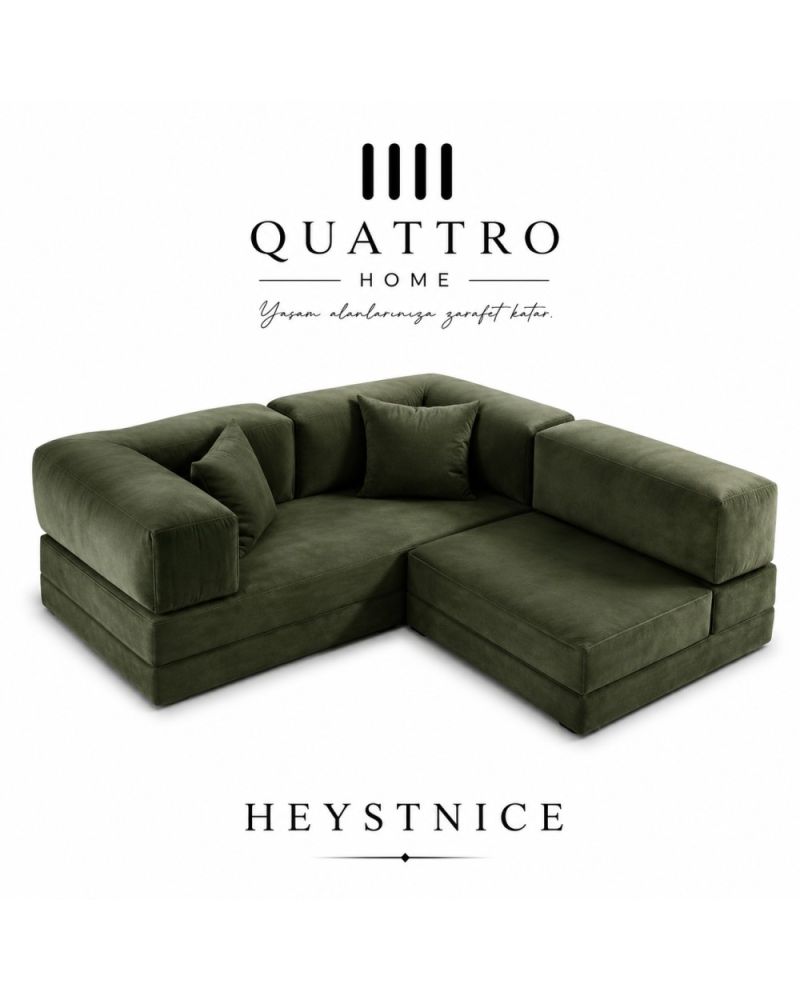 HEYSTNICE Küçük Köşe Modüler Sünger Koltuk 180x180 cm  Aktivite, Oyun, Sinema ve Dinlenme Koltuğu