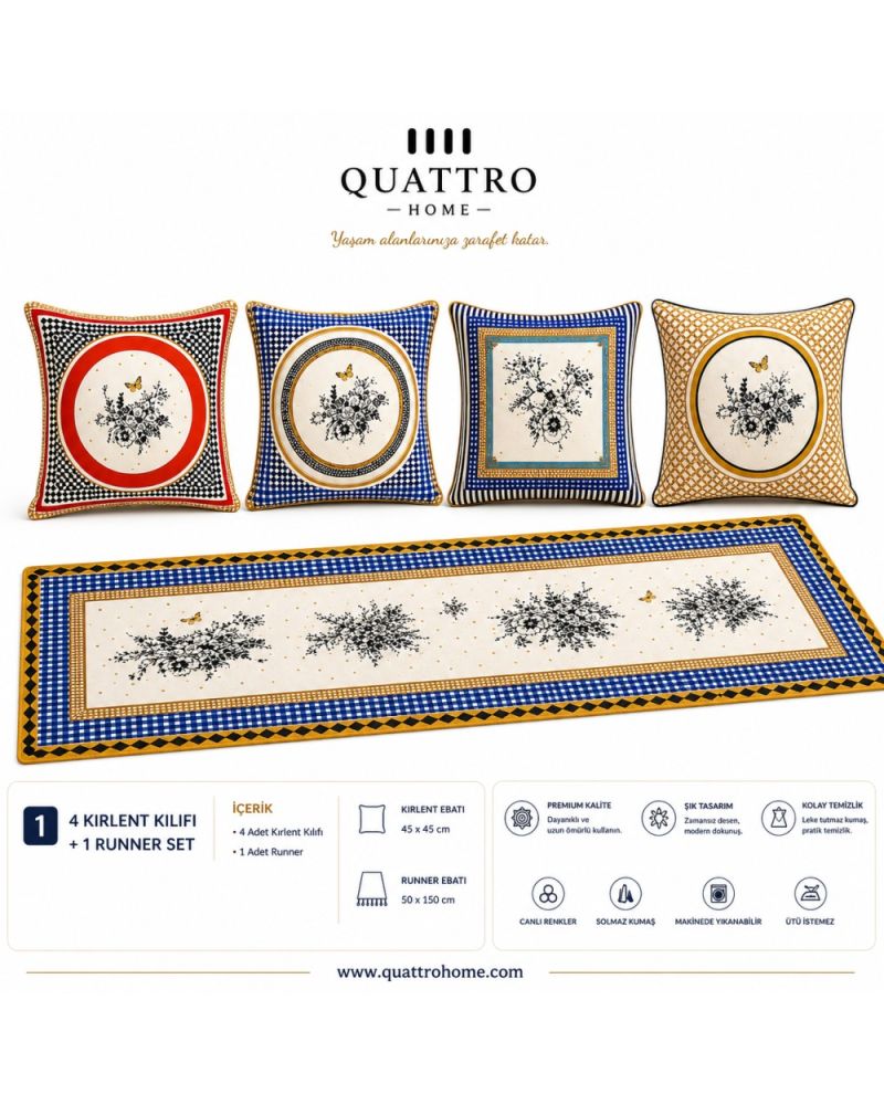 Quattro Home Saf Zarafet Masa Örtüsü Seti