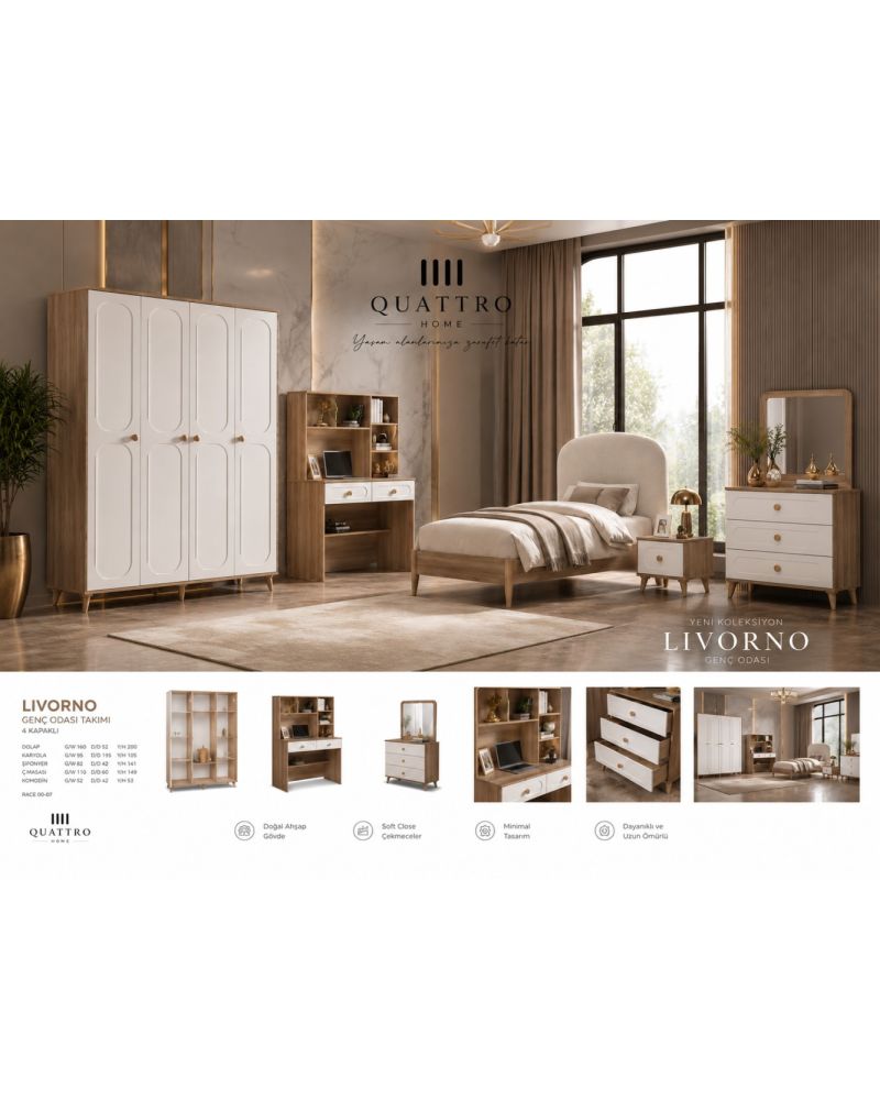 Quattro Home Livorno Genç Odası Takımı