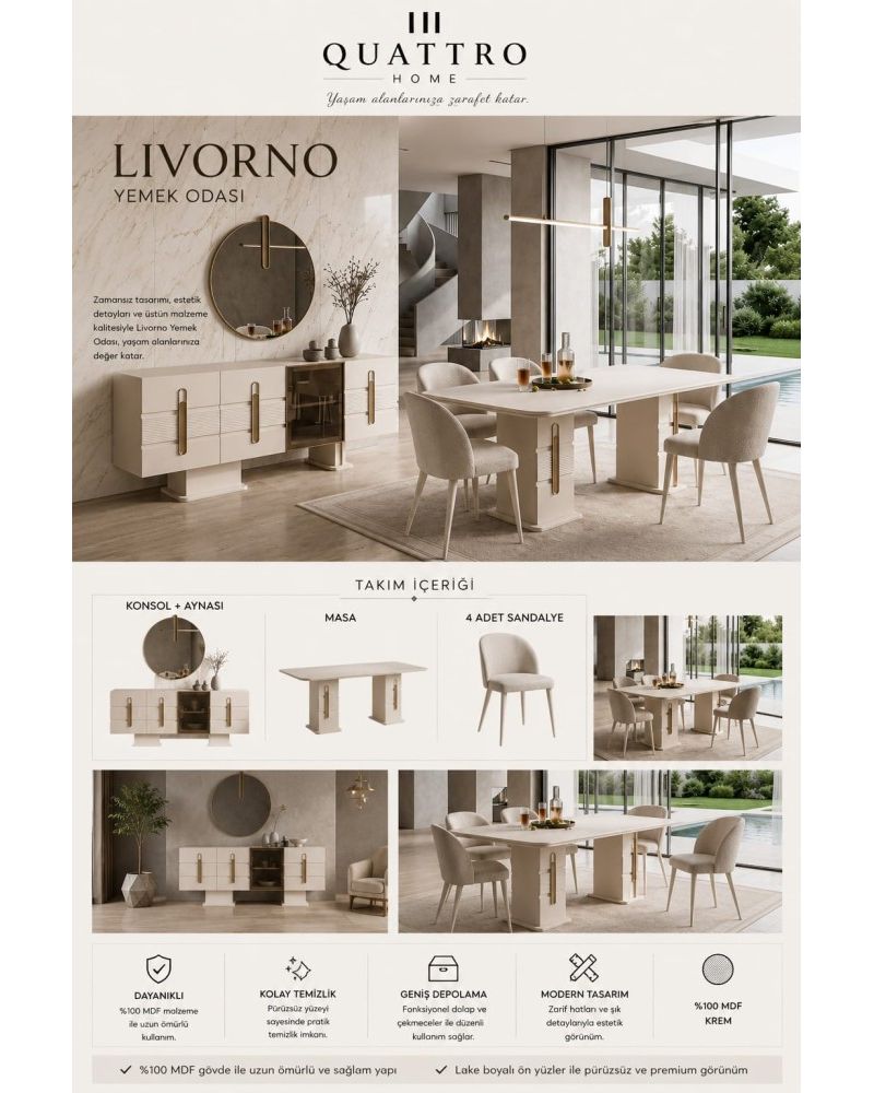 Livorno Yemek Odası Takımı