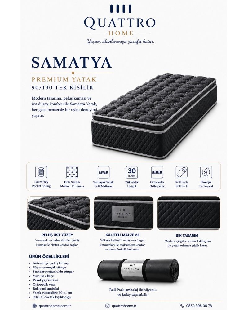 Samatya Premium Tek Kişilik Yatak