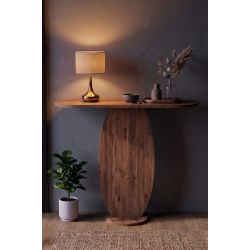 Modern Oval Dresuar ve Antre Konsolu