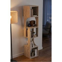 5 Katlı Modern Dekoratif Kitaplık ve Çok Amaçlı Raf Ünitesi